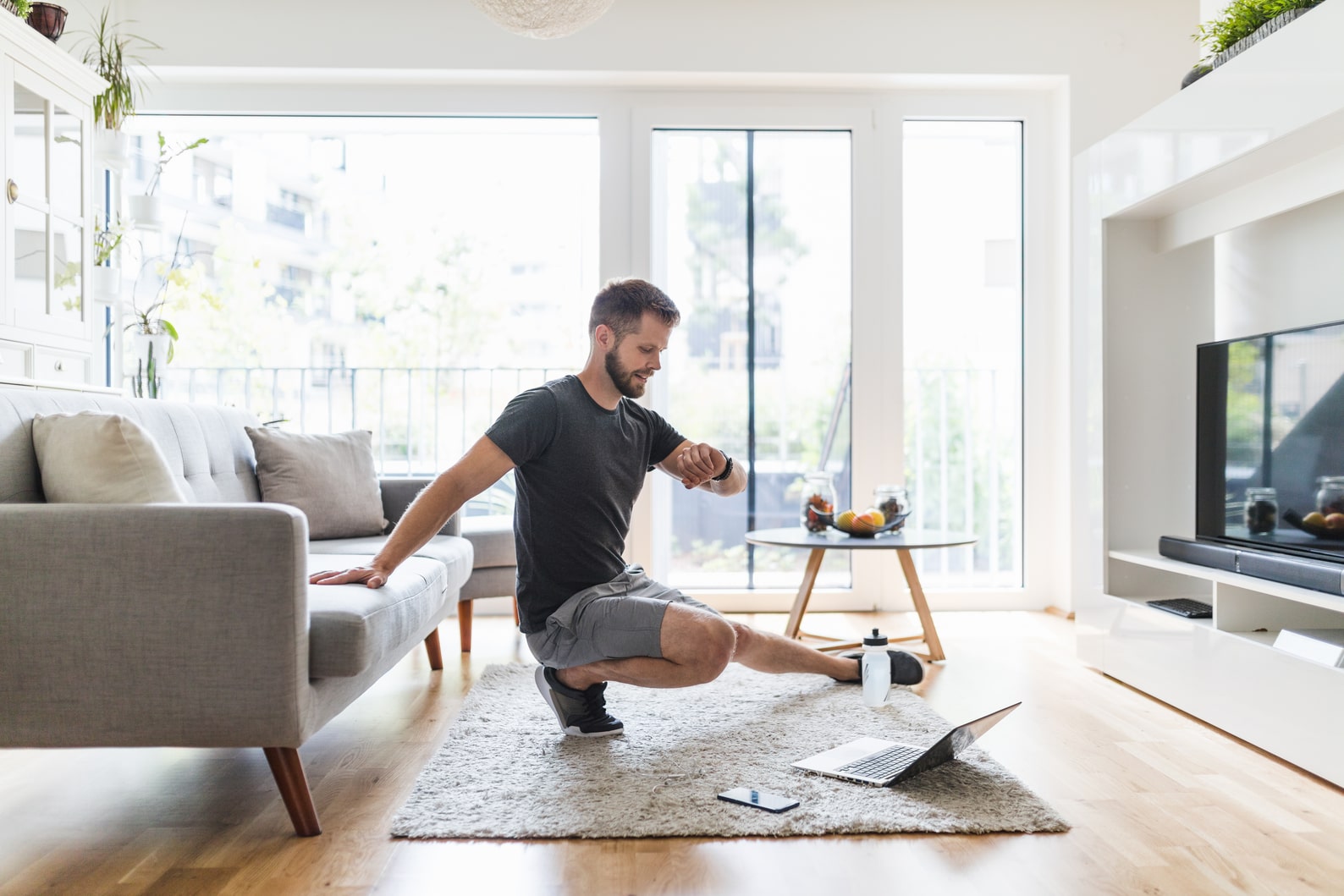 Working out at home 