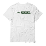 Take Action: White Spartan Proteins T-Shirt